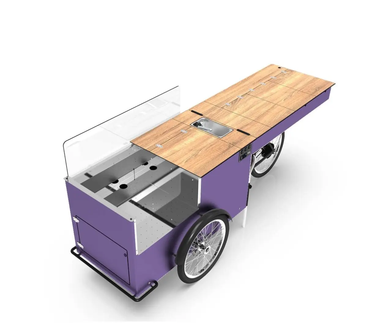 Custom color cooking cart